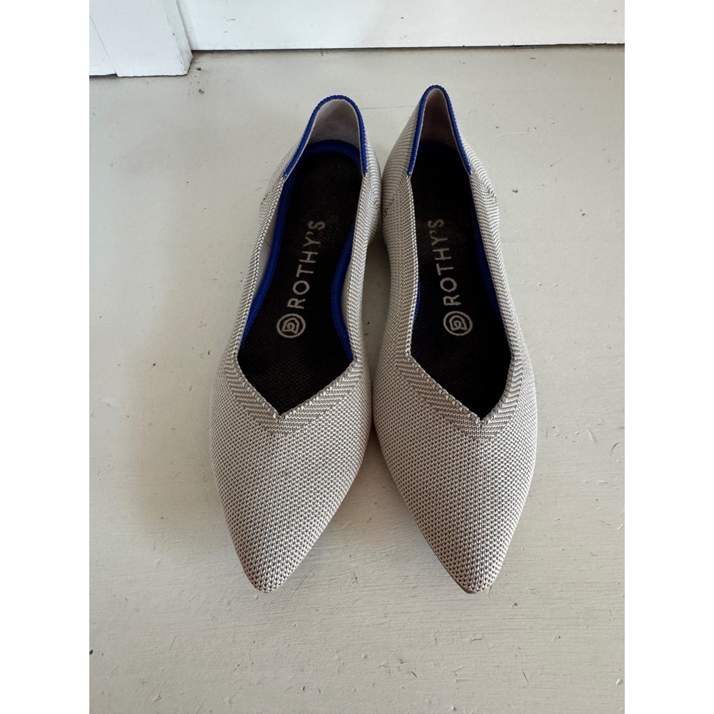 Rothy's The Point Flats in light gray - Picture 5 of 11